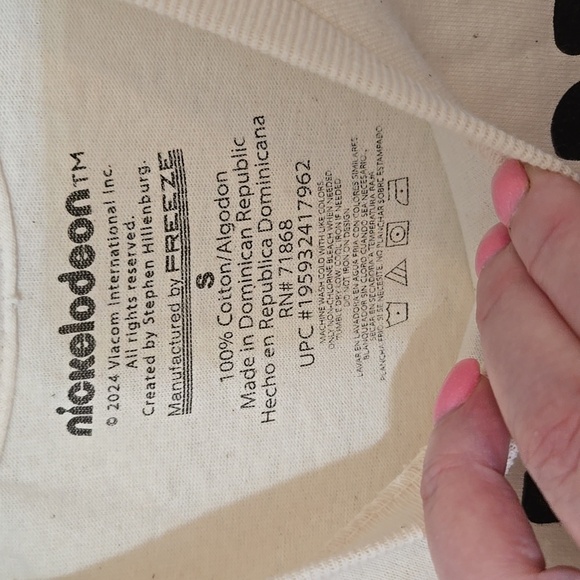 Nickelodeon Patrick Cream Graphic T-Shirt NWT 100% Cotton Size SMALL - Picture 2 of 6